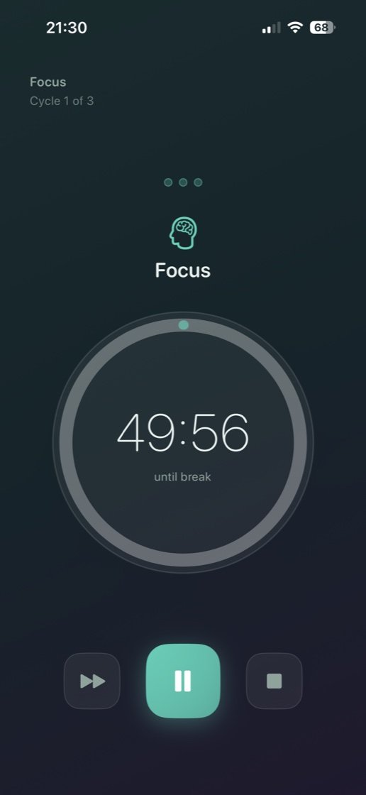 Running focus session, Dark